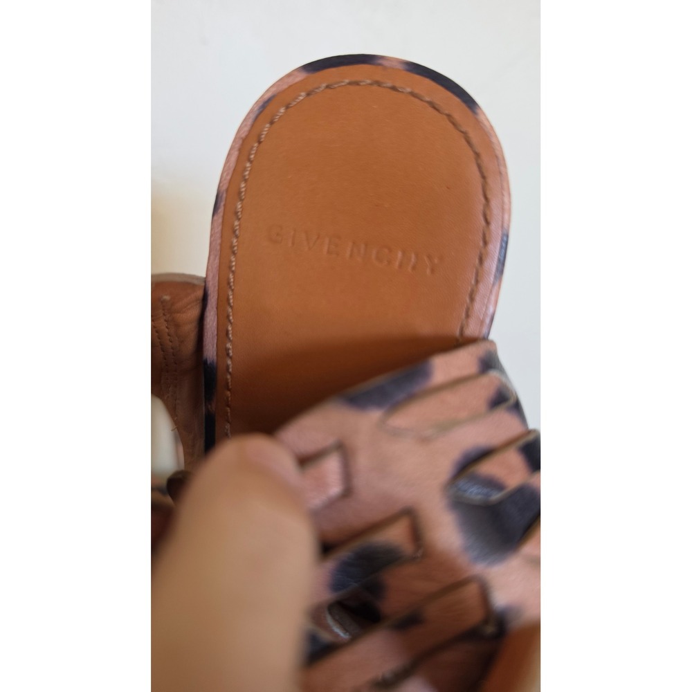 Givenchy Leopard Animal Print Leather Boho Maximalist Gladiator Sandals sz 9.5 - Picture 8 of 9